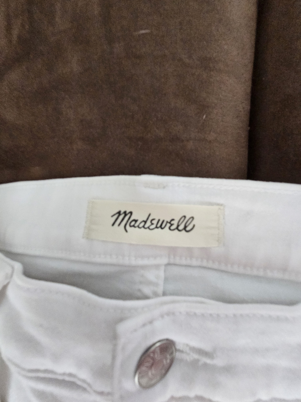 Madewell High Rise Skinny Crop Jeans Womens 32 White Button Fly - Picture 3 of 16